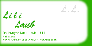 lili laub business card